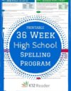 High School Spelling Words – 36 Week Program