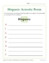 Hispanic Acrostic Poem Activity
