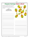 Hispanic Heritage Month Activity - Make a Word!