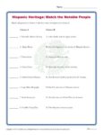 Hispanic Heritage Month Activity - Match the Notable People!