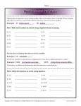Hyphens and Numbers Worksheet Practice Activity