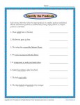 Predicate Worksheet Activity - Identify the Predicate
