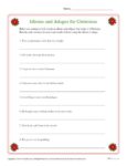 Christmas Idioms and Adages Activity Worksheet