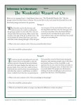 Inference In Literature - Reading Comprehension Activity with The Wonderful Wizard of Oz