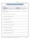 Informal and Formal Writing