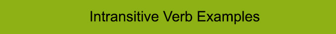 Intransitive Verb Examples