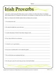 Printable St. Patrick's Day Activity - Irish Proverbs!
