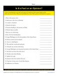 Fact and Opinion Worksheet Practice Activity
