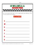 Kwanzaa Acrostic Poem Activity