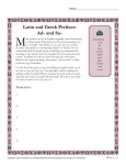 Greek and Latin Prefix Worksheet - Ad and Su