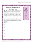 Greek and Latin Suffix Worksheet - TELE and OCT