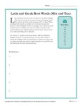Latin and Greek Root Words Worksheet - Mitt and Tract