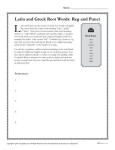 Latin and Greek Root Words - Reg and Punct