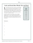 Latin and Greek Root Words Worksheet - Vert and Pend