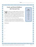 Greek and Latin Suffix Worksheet - AL / IAL and ION