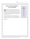 Greek and Latin Suffix Worksheet - FY and PHOBIA