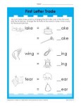 First Letter Trade - Printable Vowel Practice Activity for Kids