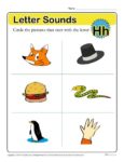 Letter Sounds: H | Preschool Letter Worksheet