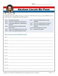 Free, printable Abraham Lincoln Bio Poem Worksheet Activity