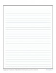 Lined Writing Paper Template for Kids