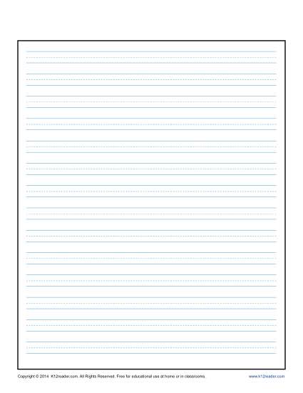 Printable Lined Writing Paper