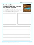 Free printable Kindergarten writing prompt - There Was a Magic Door