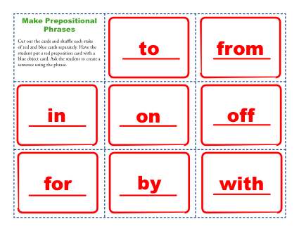 Prepositional Phrase Activty