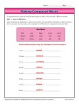Making Compound Words Worksheet Practice Activity for Students