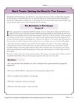 Tom Sawyer Reading Comprehension Activity - Setting the Mood