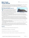 Reading Comprehension Worksheet - Mark Twain