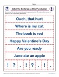 Match the Sentence to the Correct Punctuation