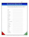 Measurement Abbreviations