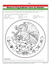 Mexican Flag Emblem Color by Number