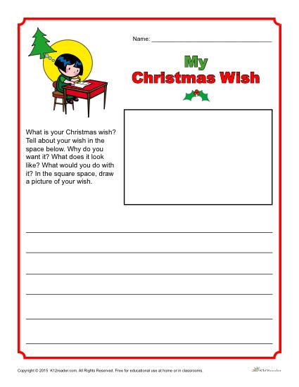 My Christmas Wish Writing Prompt