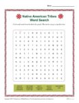 Native American Heritage Month Printable Word Search Activity