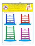 New Year's Day Worksheet Activity - Word Ladders!