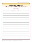 Free Printable Abraham Lincoln Activity - Interview the President!