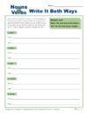 Nouns and Verbs: Write It Both Ways