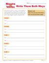 Nouns and Verbs: Write Them Both Ways