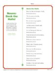 Deck the Halls - Christmas Noun Activity