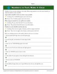 Numbers in Text Worksheet Activity for Students