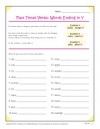 Past Tense Verbs: Words Ending in Y