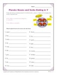 Spelling Rules - Plural Nouns and Verbs that End in Y