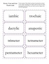 Poetry: Foot and Line Flash Cards