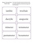Free, Printable Poetry Worksheet - Foot and Line Flash Cards