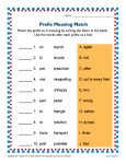 Prefix Worksheet Practice Lesson - Meaning Match Lesson Activity