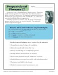 Printable Worksheet Activity to Help Learn About Prepositional Phrases