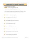 Prepositional Phrases as Adjectives