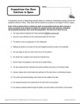 Prepositions Can Show Position in Space - Free, Printable Worksheet Practice Activity