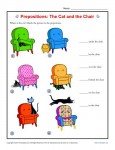 Prepositions Worksheet Activity - The Cat and the Chair